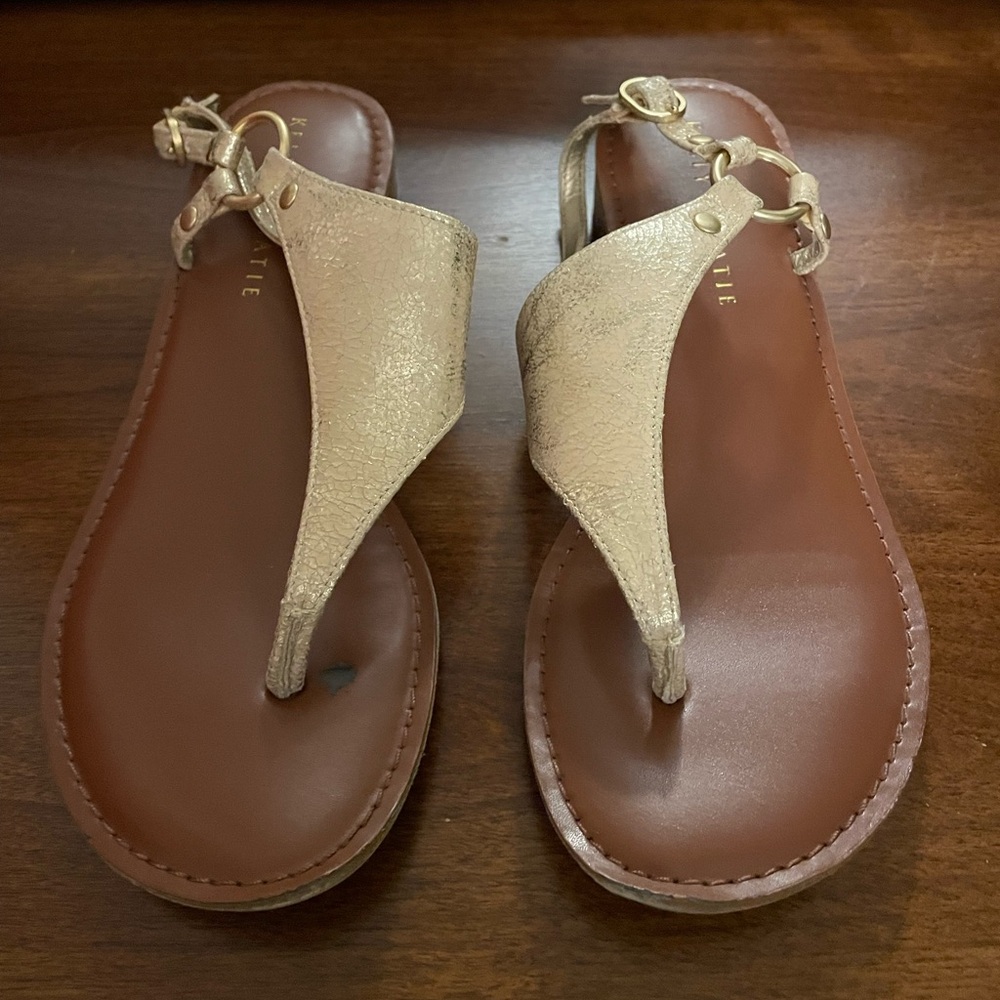 Kelly & Katie Metallic Gold Sandals